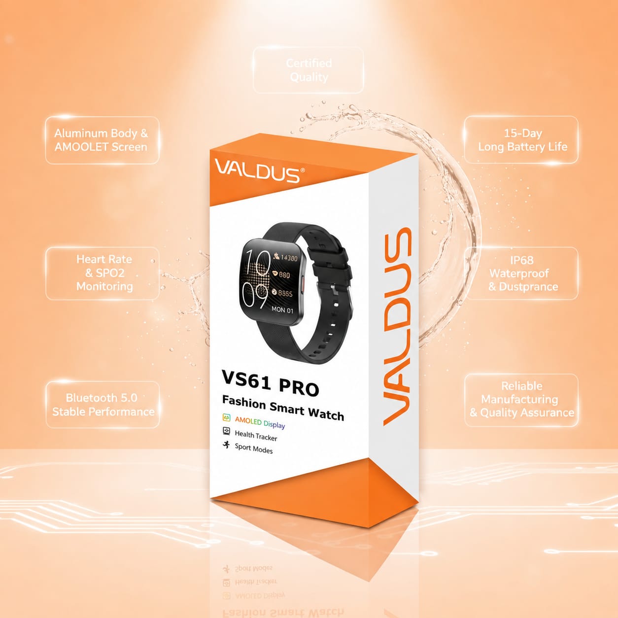 WhatsApp Image 2026-08-04 at 7.00.28 AM VALDUS VS61 PRO Fashion Smart Watch - Image 1