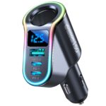 JOYROOM JR-CL21 150W 4 in 1 Cigarette Lighter Car Charger with LED Digital Display
