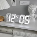 3D Large LED Digital Wall Clock with Alarm & Temperature Display (Orginal)